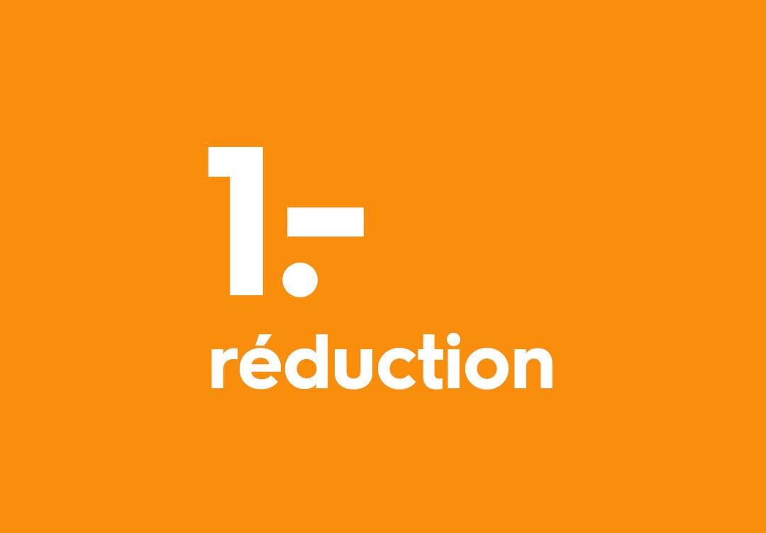 1.- de r&eacute;duction &agrave; l&rsquo;achat de 10.-